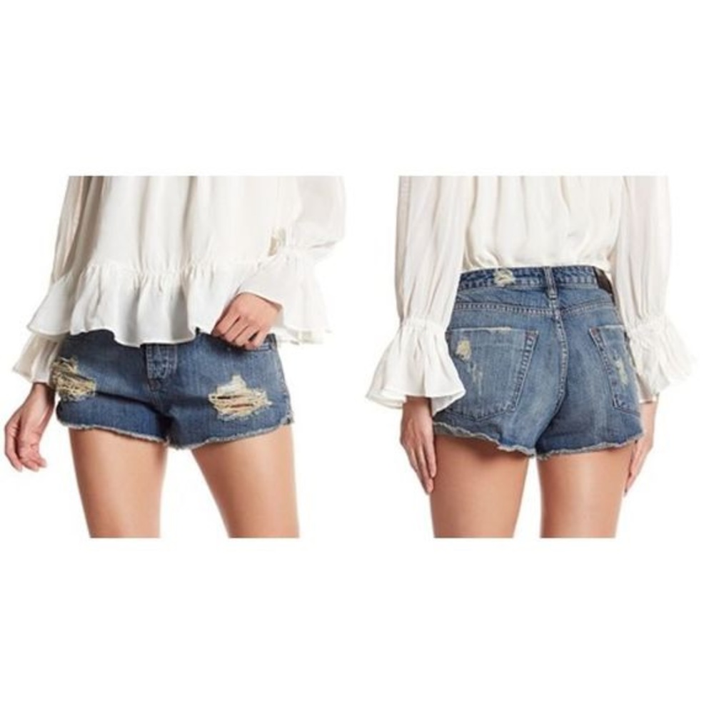 Sincerely Jules Distressed Denim Jean Shorts XS Daisy Dukes Summer Shorts